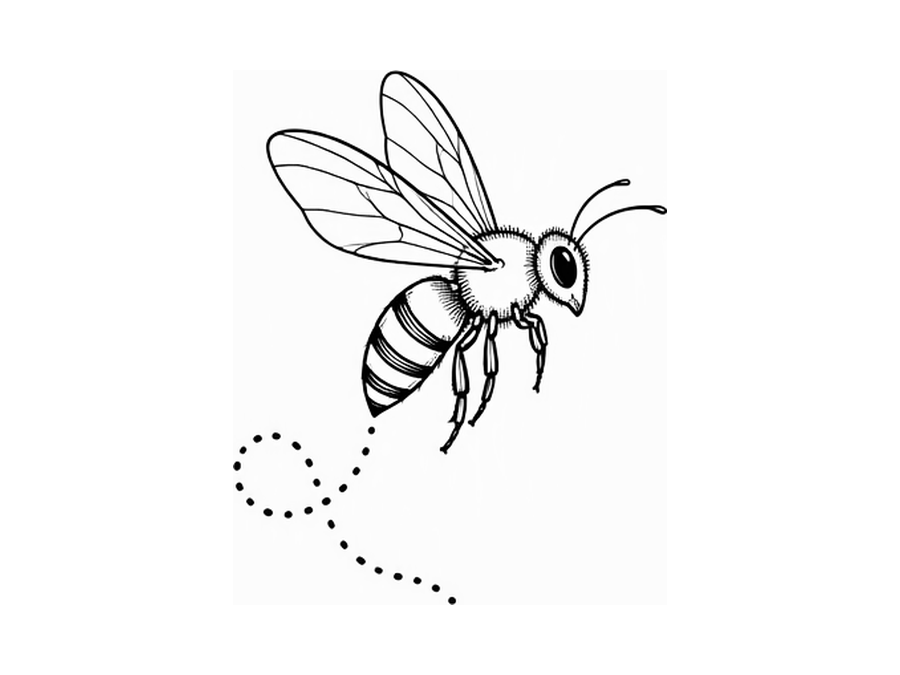 Bee tattoo design
