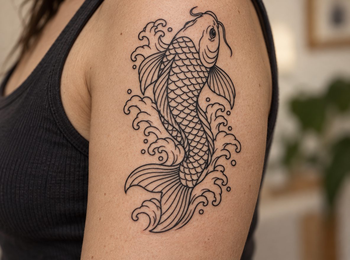Japanese irezumi tattoo (AI-generated preview)