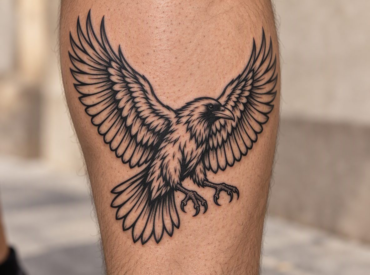 Blackwork tattoo (AI-generated preview)