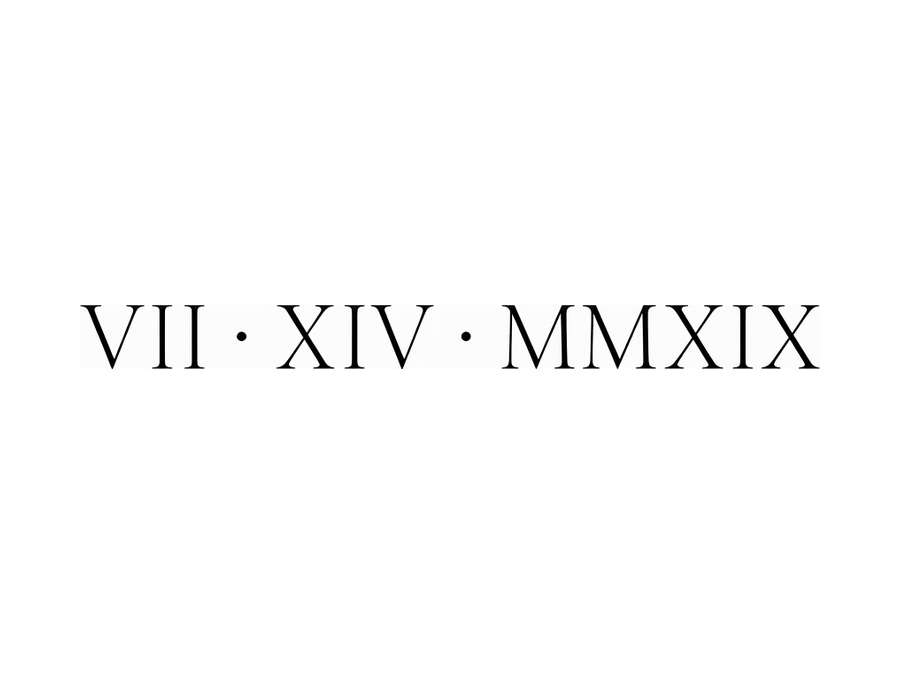 Roman Numeral tattoo design
