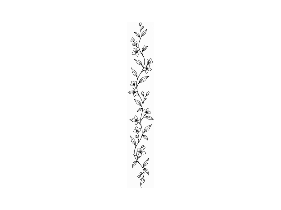 Fine Line Spine tattoo design