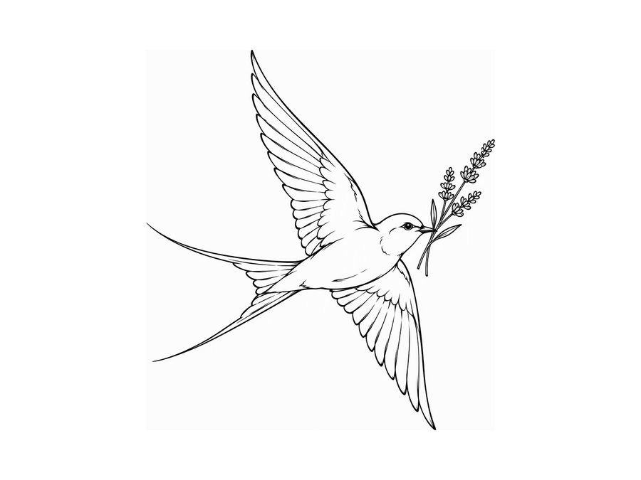 Swallow & lavender
